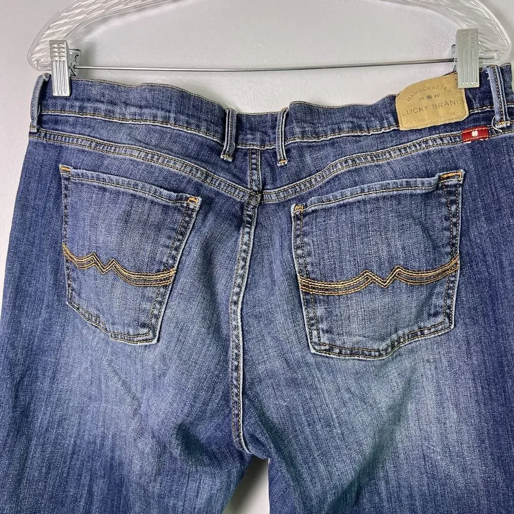 Lucky Brand Women's Sweet Low Bootcut Jeans Plus Sz 16/33 Denim Blue Med Wash